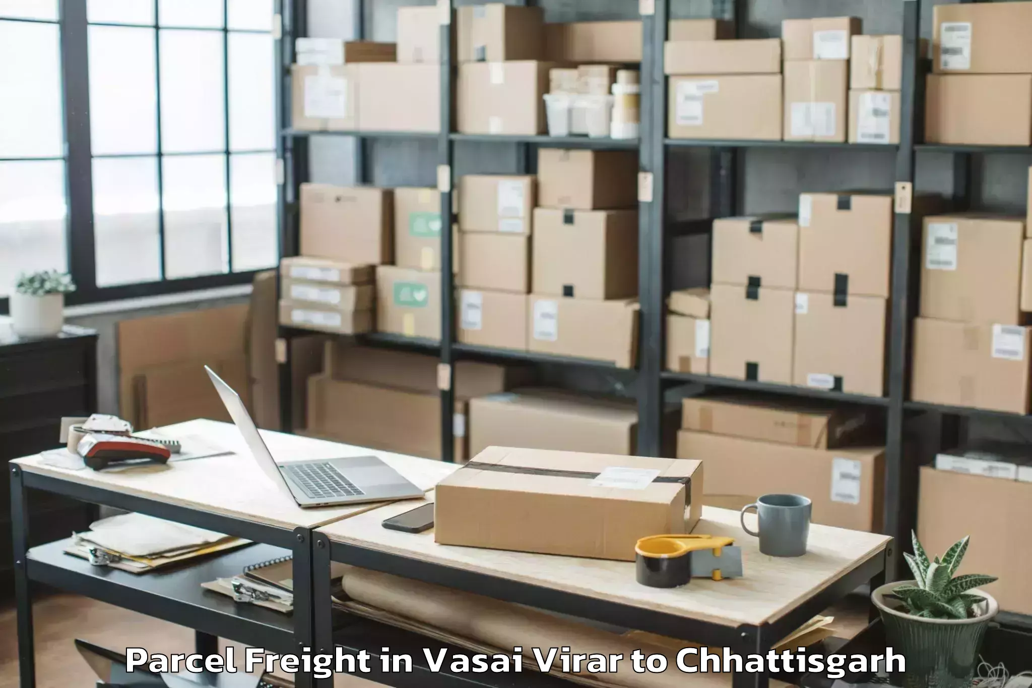 Leading Vasai Virar to Mats University Aarang Parcel Freight Provider